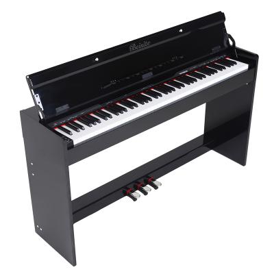 grano de madera 88 teclas de fuerza teclado midi piano digital vertical